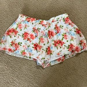 Floral Chiffon Shorts